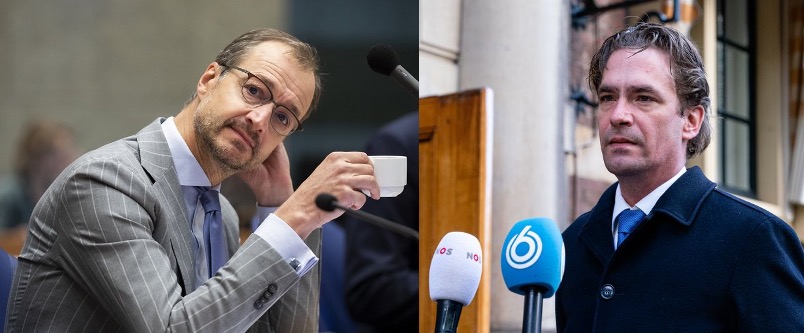 links: voormalig minister Wiebes van Economische Zaken en Klimaat, rechts demissionair minister Van 't Wout